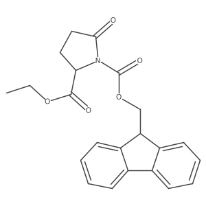 (S)-1-((9H-Fluoren-9-yl)methyl) 2-ethyl 5-oxopyrrolidine-1,2-dicarboxylate结构式