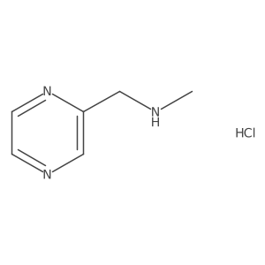 N-Methyl-1-(pyrazin-2-yl)methanamine hydrochloride结构式