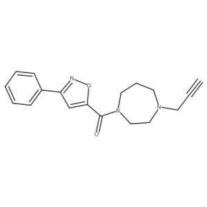 1-(3-Phenyl-1,2-oxazole-5-carbonyl)-4-(prop-2-yn-1-yl)-1,4-diazepane结构式