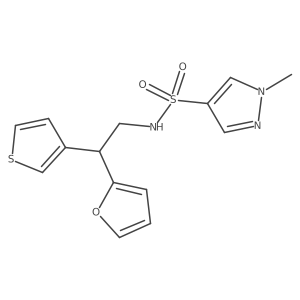 N-[2-(furan-2-yl)-2-(thiophen-3-yl)ethyl]-1-methyl-1H-pyrazole-4-sulfonamide Structure