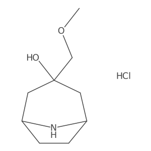 3-(Methoxymethyl)-8-azabicyclo[3.2.1]octan-3-ol hydrochloride结构式