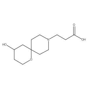 3-(4-Hydroxy-1-oxa-9-azaspiro[5.5]undecan-9-yl)propanoic acid结构式