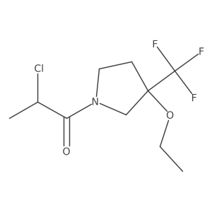 2-Chloro-1-[3-ethoxy-3-(trifluoromethyl)pyrrolidin-1-yl]propan-1-one结构式