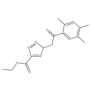ethyl 1-[2-oxo-2-(2,4,5-trimethylphenyl)ethyl]-1H-1,2,3-triazole-4-carboxylate结构式