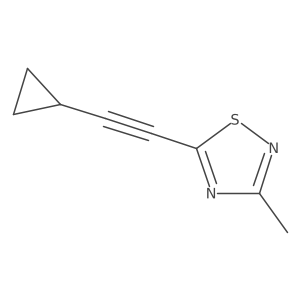 5-(2-Cyclopropylethynyl)-3-methyl-1,2,4-thiadiazole结构式