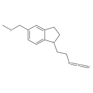 1-(2-Azidoethyl)-5-(methoxymethyl)indoline结构式