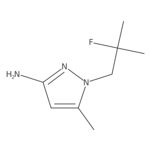 1-(2-fluoro-2-methylpropyl)-5-methyl-1H-pyrazol-3-amine结构式