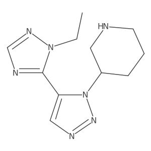 3-[5-(1-ethyl-1H-1,2,4-triazol-5-yl)-1H-1,2,3-triazol-1-yl]piperidine Structure