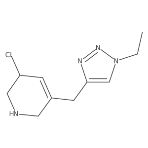 3-chloro-5-[(1-ethyl-1H-1,2,3-triazol-4-yl)methyl]-1,2,3,6-tetrahydropyridine Structure