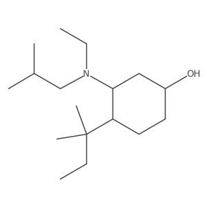 3-[Ethyl(2-methylpropyl)amino]-4-(2-methylbutan-2-yl)cyclohexan-1-ol Structure