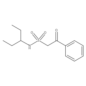 2-oxo-N-(pentan-3-yl)-2-phenylethane-1-sulfonamide结构式