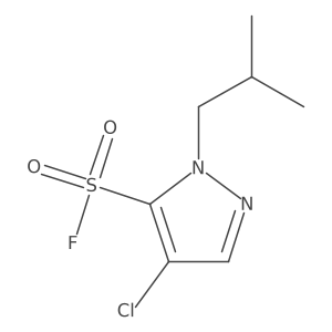 4-chloro-1-(2-methylpropyl)-1H-pyrazole-5-sulfonyl fluoride结构式