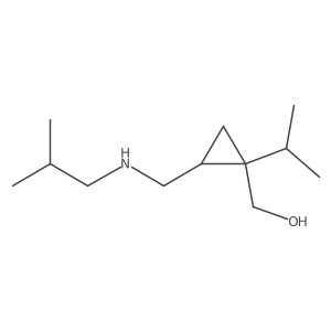 (2-{[(2-Methylpropyl)amino]methyl}-1-(propan-2-yl)cyclopropyl)methanol Structure