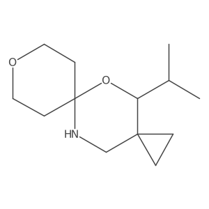 4-(Propan-2-yl)-5,9-dioxa-12-azadispiro[2.2.5^{6}.2^{3}]tridecane结构式