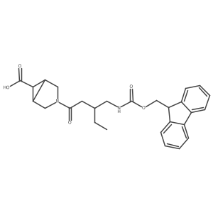(1R,5S)-3-{3-[({[(9H-fluoren-9-yl)methoxy]carbonyl}amino)methyl]pentanoyl}-3-azabicyclo[3.1.0]hexane-6-carboxylic acid Structure