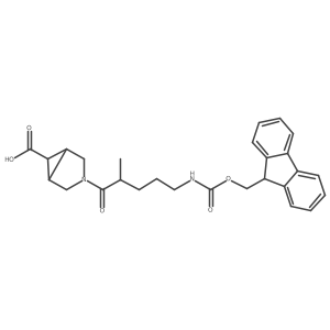 (1R,5S)-3-[5-({[(9H-fluoren-9-yl)methoxy]carbonyl}amino)-2-methylpentanoyl]-3-azabicyclo[3.1.0]hexane-6-carboxylic acid结构式