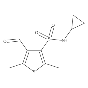 N-cyclopropyl-4-formyl-2,5-dimethylthiophene-3-sulfonamide Structure