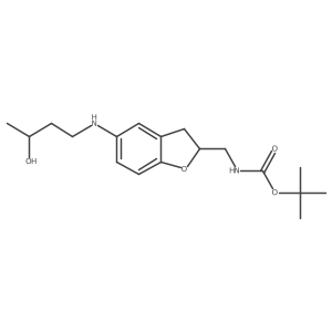 tert-butyl N-({5-[(3-hydroxybutyl)amino]-2,3-dihydro-1-benzofuran-2-yl}methyl)carbamate结构式