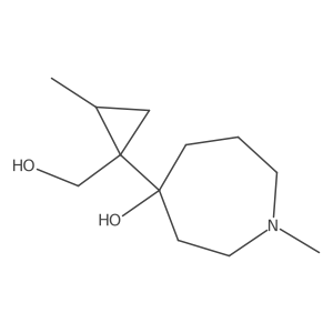 4-[1-(Hydroxymethyl)-2-methylcyclopropyl]-1-methylazepan-4-ol结构式