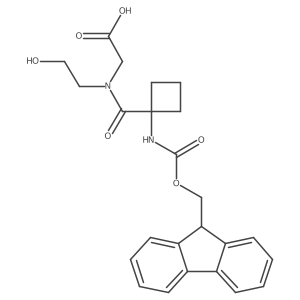 2-{1-[1-({[(9H-fluoren-9-yl)methoxy]carbonyl}amino)cyclobutyl]-N-(2-hydroxyethyl)formamido}acetic acid Structure