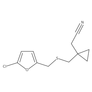 2-[1-({[(5-Chlorofuran-2-yl)methyl]sulfanyl}methyl)cyclopropyl]acetonitrile结构式