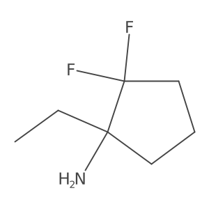 1-Ethyl-2,2-difluorocyclopentan-1-amine结构式