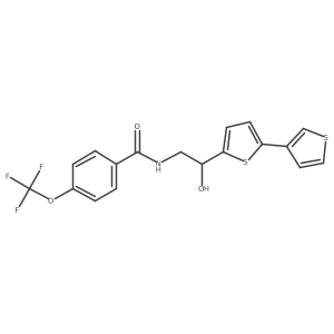 N-(2-([2,3'-bithiophen]-5-yl)-2-hydroxyethyl)-4-(trifluoromethoxy)benzamide结构式