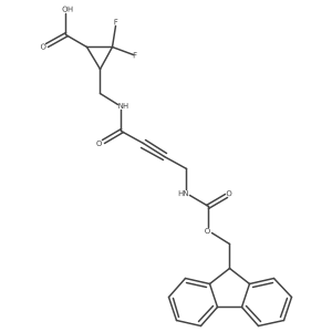 rac-(1R,3S)-3-{[4-({[(9H-fluoren-9-yl)methoxy]carbonyl}amino)but-2-ynamido]methyl}-2,2-difluorocyclopropane-1-carboxylic acid Structure