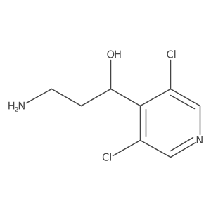 (1R)-3-amino-1-(3,5-dichloropyridin-4-yl)propan-1-ol结构式