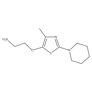 2-{[4-Methyl-2-(piperidin-1-yl)-1,3-thiazol-5-yl]oxy}ethan-1-amine结构式