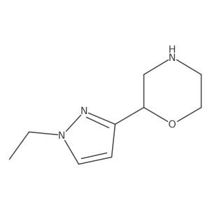 2-(1-ethyl-1H-pyrazol-3-yl)morpholine结构式