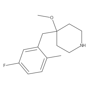 4-[(5-Fluoro-2-methylphenyl)methyl]-4-methoxypiperidine结构式