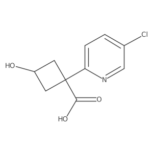 1-(5-Chloropyridin-2-yl)-3-hydroxycyclobutane-1-carboxylic acid Structure