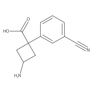 3-Amino-1-(3-cyanophenyl)cyclobutane-1-carboxylic acid结构式