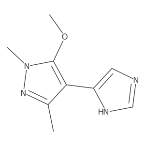 4-(1H-imidazol-4-yl)-5-methoxy-1,3-dimethyl-1H-pyrazole结构式