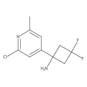 1-(2-Chloro-6-methylpyridin-4-yl)-3,3-difluorocyclobutan-1-amine结构式