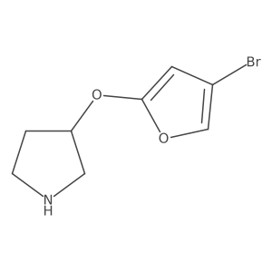 3-[(4-Bromofuran-2-yl)oxy]pyrrolidine结构式