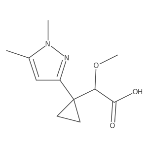 2-[1-(1,5-dimethyl-1H-pyrazol-3-yl)cyclopropyl]-2-methoxyacetic acid Structure