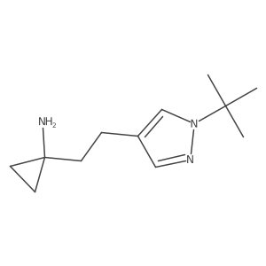 1-[2-(1-tert-butyl-1H-pyrazol-4-yl)ethyl]cyclopropan-1-amine结构式