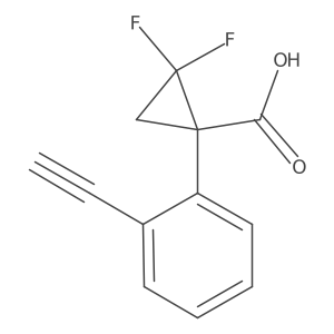 1-(2-Ethynylphenyl)-2,2-difluorocyclopropane-1-carboxylic acid结构式