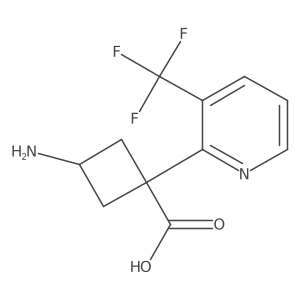 3-Amino-1-[3-(trifluoromethyl)pyridin-2-yl]cyclobutane-1-carboxylic acid Structure