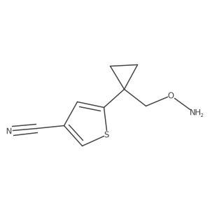 5-{1-[(Aminooxy)methyl]cyclopropyl}thiophene-3-carbonitrile Structure