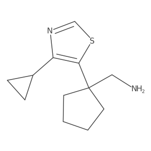 [1-(4-Cyclopropyl-1,3-thiazol-5-yl)cyclopentyl]methanamine结构式