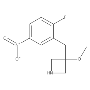 3-[(2-Fluoro-5-nitrophenyl)methyl]-3-methoxyazetidine结构式