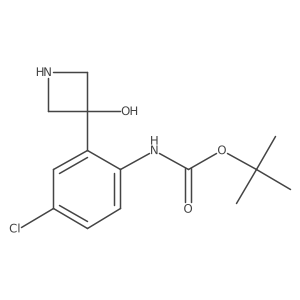 tert-butyl N-[4-chloro-2-(3-hydroxyazetidin-3-yl)phenyl]carbamate结构式