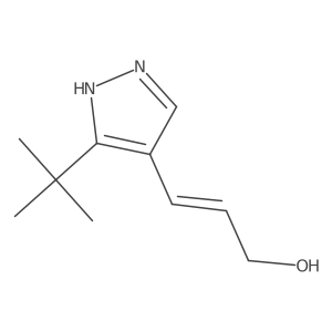 3-(3-tert-butyl-1H-pyrazol-4-yl)prop-2-en-1-ol结构式