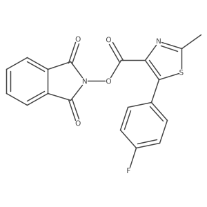 1,3-dioxo-2,3-dihydro-1H-isoindol-2-yl 5-(4-fluorophenyl)-2-methyl-1,3-thiazole-4-carboxylate结构式