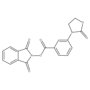 1,3-dioxo-2,3-dihydro-1H-isoindol-2-yl 3-(2-oxo-1,3-oxazolidin-3-yl)benzoate结构式