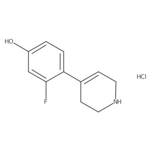 3-Fluoro-4-(1,2,3,6-tetrahydropyridin-4-yl)phenol hydrochloride结构式