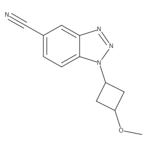 1-(3-methoxycyclobutyl)-1H-1,2,3-benzotriazole-5-carbonitrile Structure